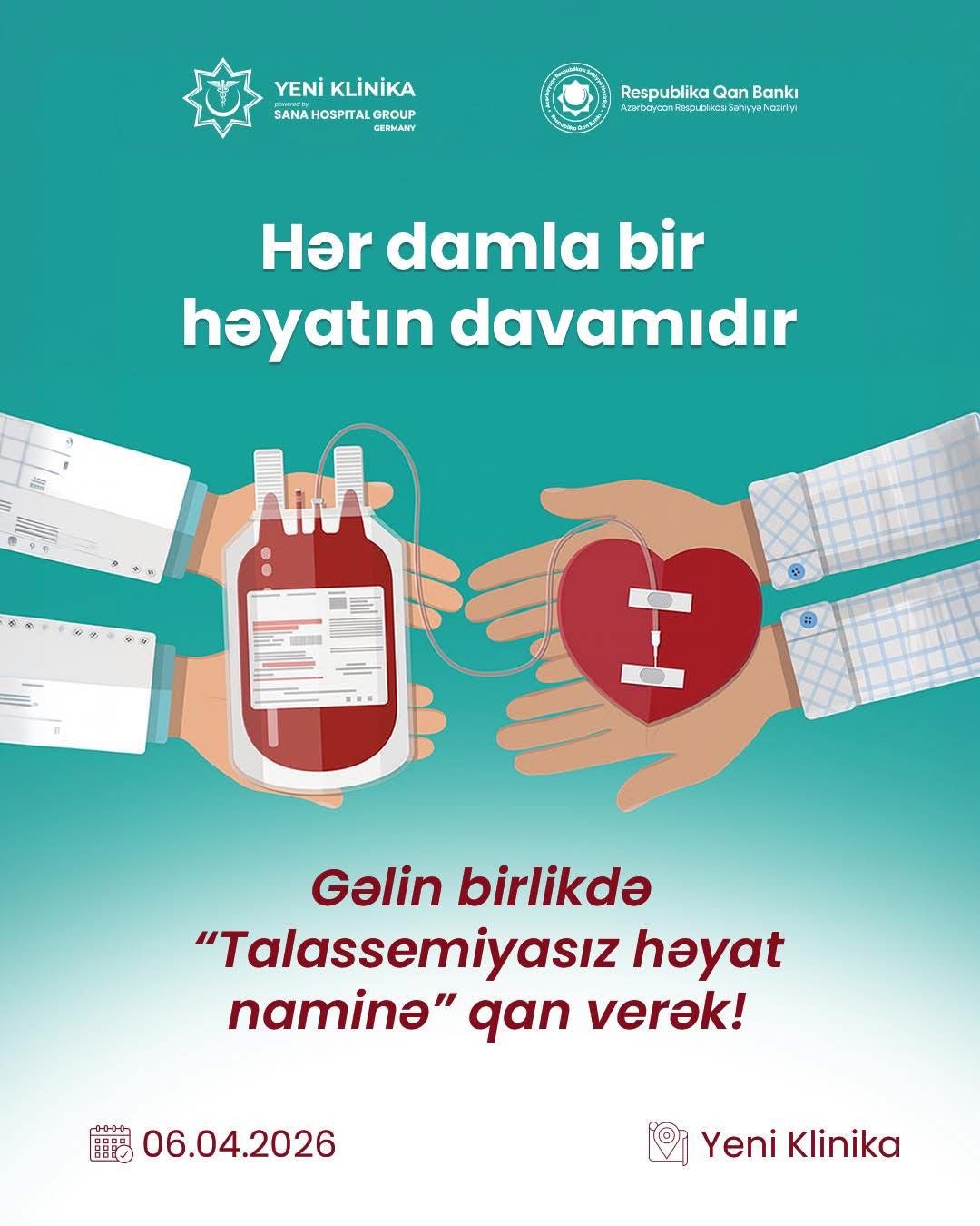 Talassemiyalı xəstələr üçün qanvermə aksiyası keçiriləcək
