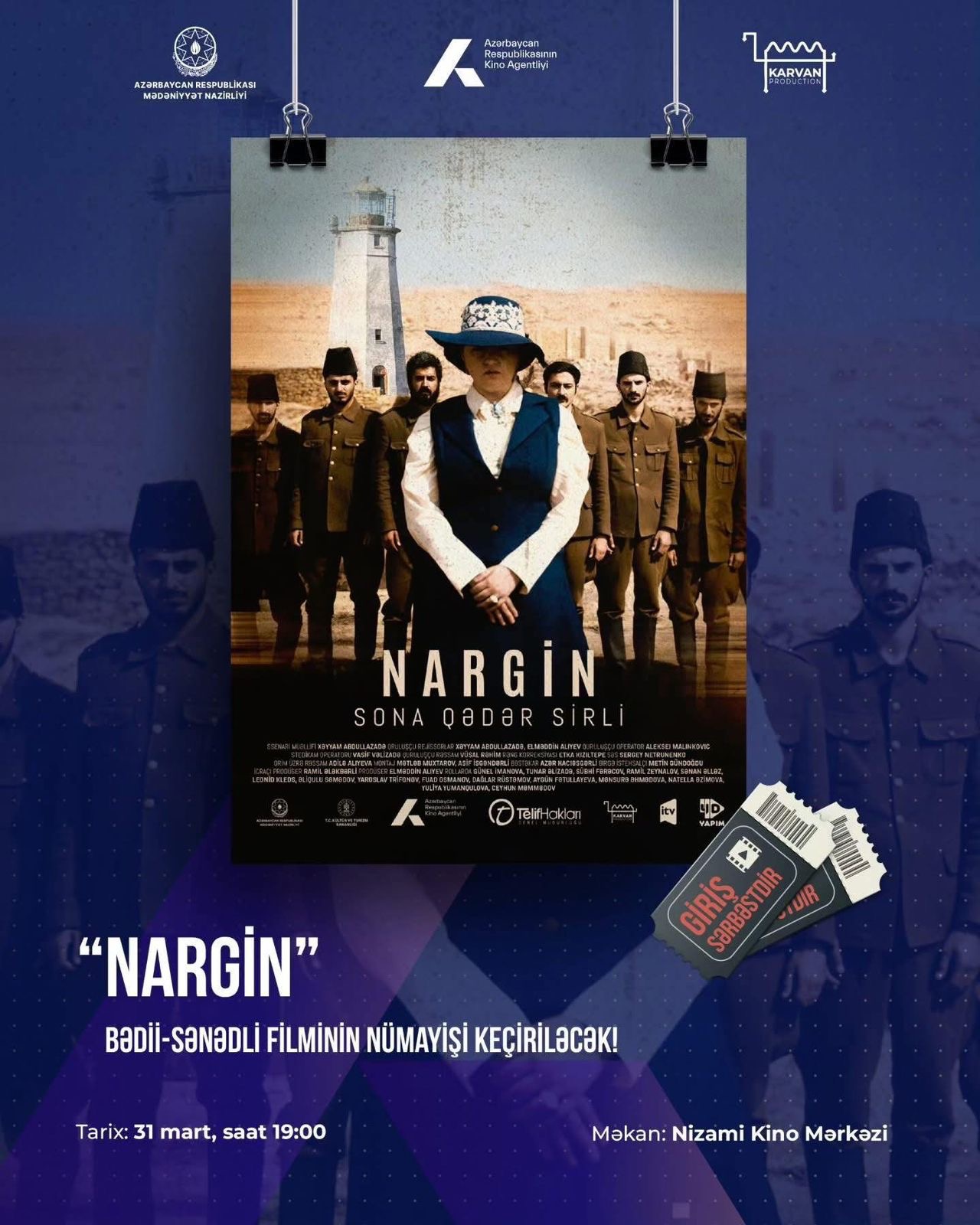 “Nargin” filminin nümayişi keçiriləcək